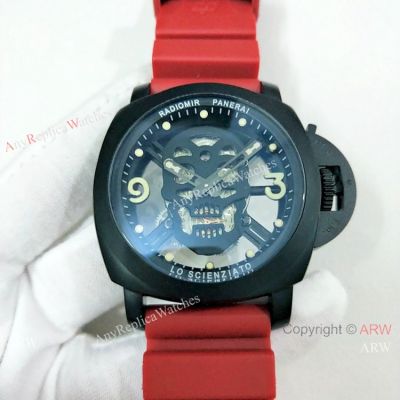 2019 New Panerai Radiomir Lo Scienziato Watch Black Case Skull Face